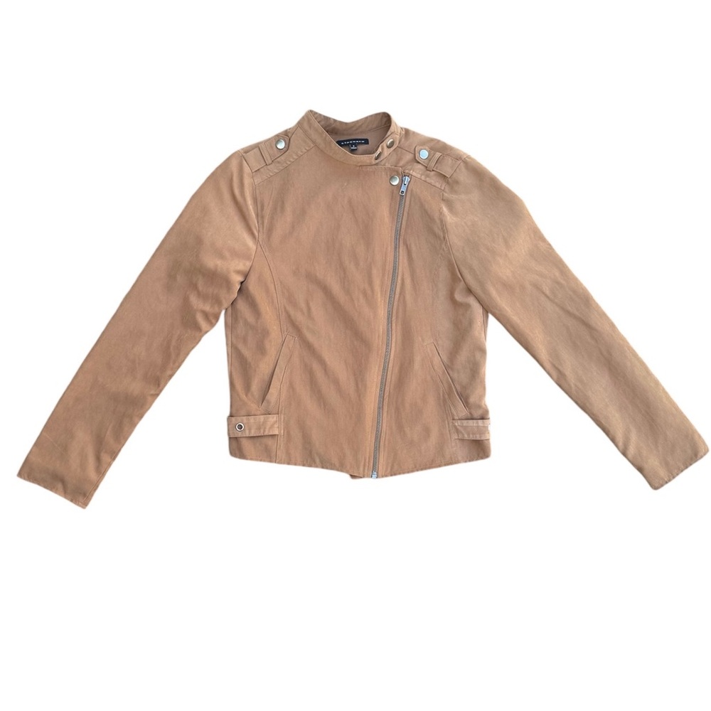 Like New Women's Small Staccato Faux Suede Tan Jacket